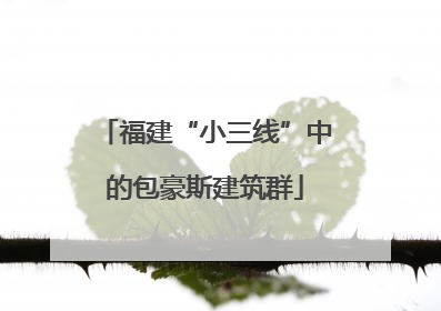 福建“小三线”中的包豪斯建筑群